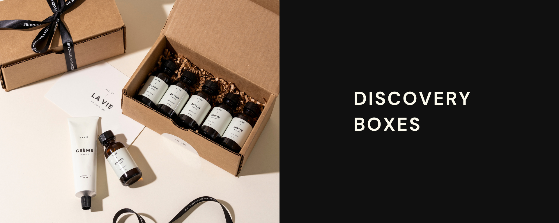 Discovery boxes - luxurious products in sample size ideal to discover 