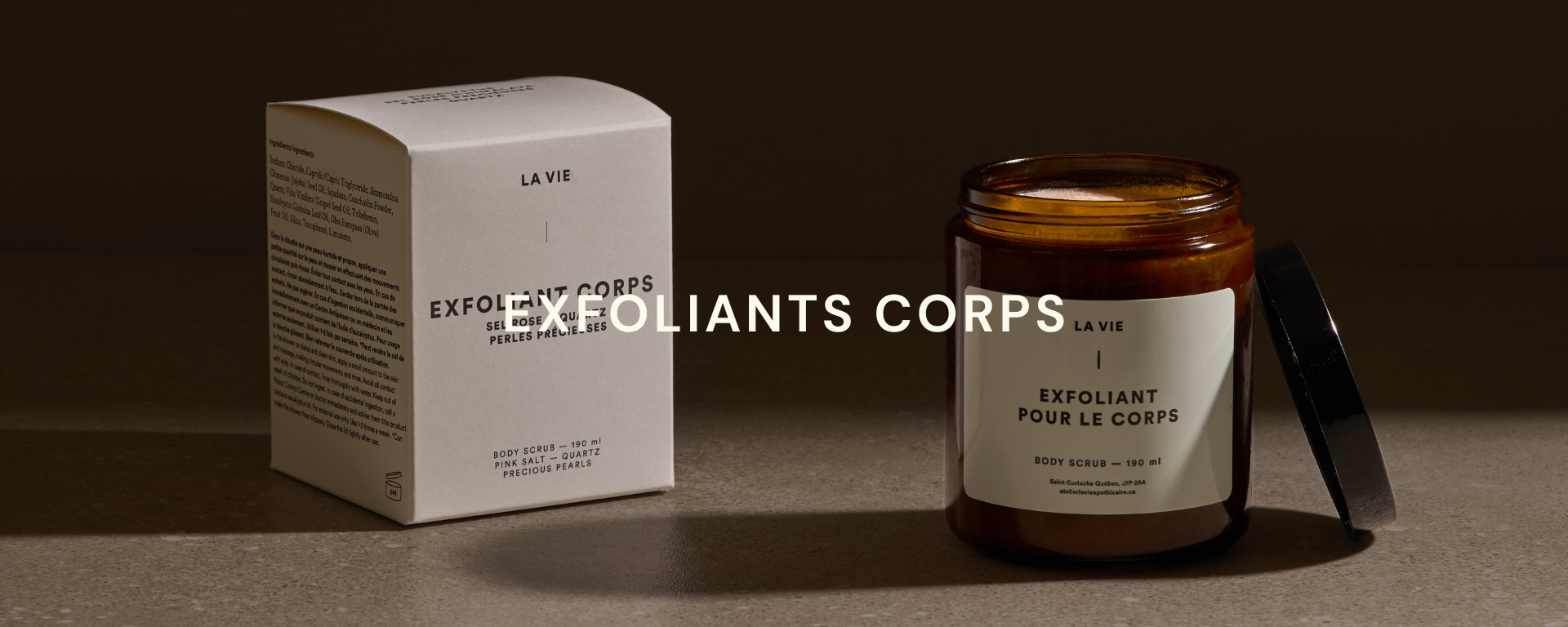 Exfoliants corps LA VIE - Des ingrédients haut de gamme pour des résultats exceptionnels.