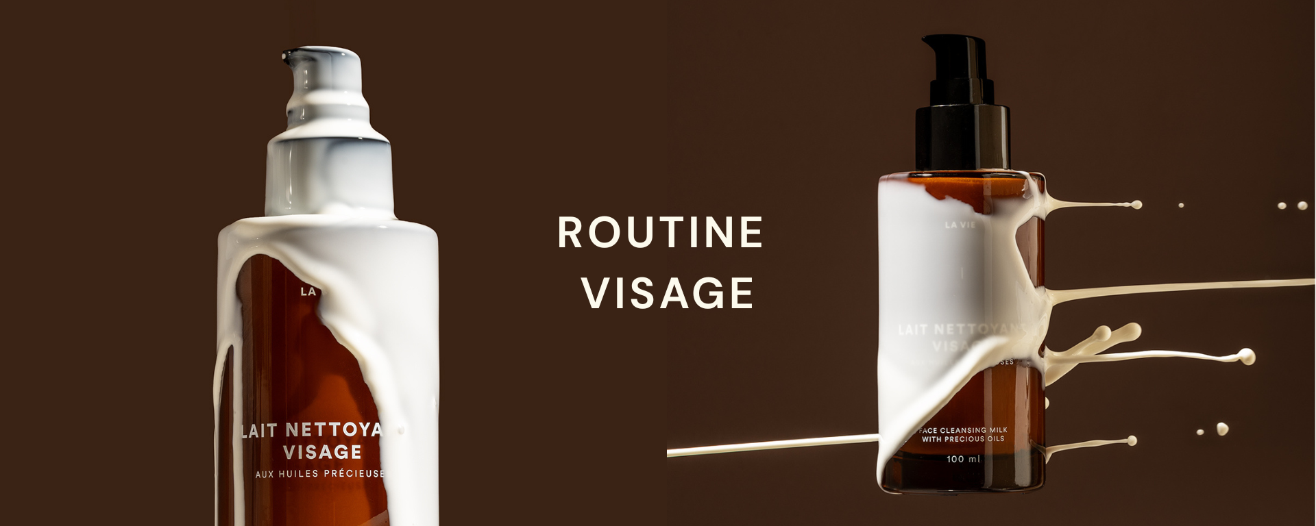 Routine soins de visage en 3 étapes - Lait Nettoyant Visage aux huiles précieuses + Sérum oxygénant visage saphir et acide hyaluronique + Crème visage saphir et huiles précieuses